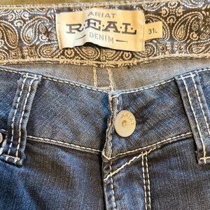 Ariat Indigo Denim Pants with Paisley Detail